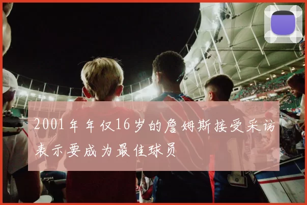 2001年年仅16岁的詹姆斯接受采访表示要成为最佳球员
